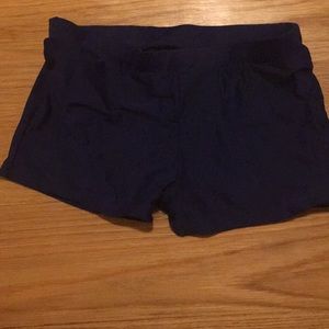 Navy blue swim shorts